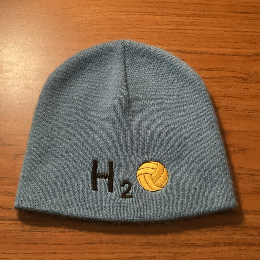 Kids Blue Beanie with Embroidered Design